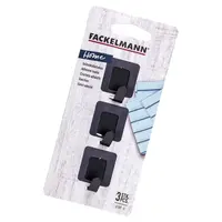 Háčky obdélník 3,7x3cm inox black 61349