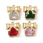 Brass Micro Pave Cubic Zirconia Pendants