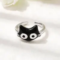 Brass Enamel Cuff Rings for Women