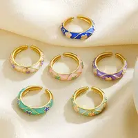 Brass Open Cuff Rings for Women