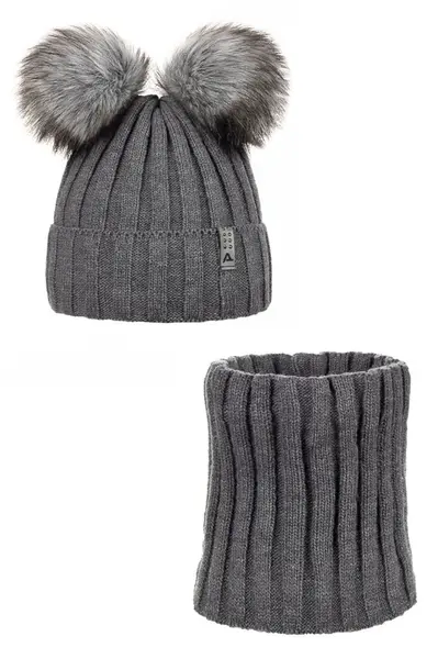 Dětská souprava čepice a šály Bianca