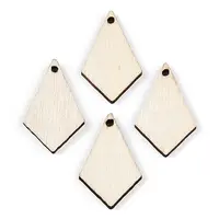 Unfinished Natural Poplar Wood Pendants