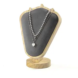 Bust Shaped Velvet Necklace Display Stands