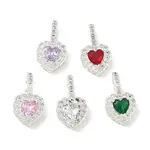 Brass Micro Pave Cubic Zirconia Pendants