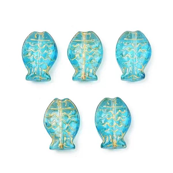 Electroplate and Golden Metal Enlaced Glass Beads