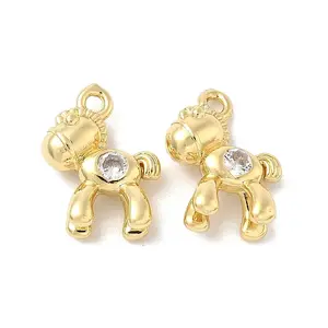 Brass Micro Pave Cubic Zirconia Charms