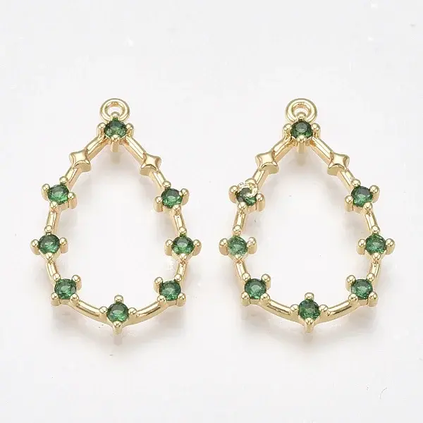 Brass Cubic Zirconia Pendants