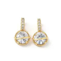 Brass Micro Pave Cubic Zirconia Pendants