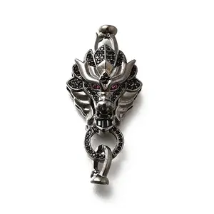 Brass Micro Pave Cubic Zirconia Fold Over Clasps