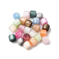 Opaque Resin with Glitter Powder European Beads