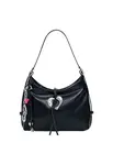 Desigual čierna kabelka s príveskom