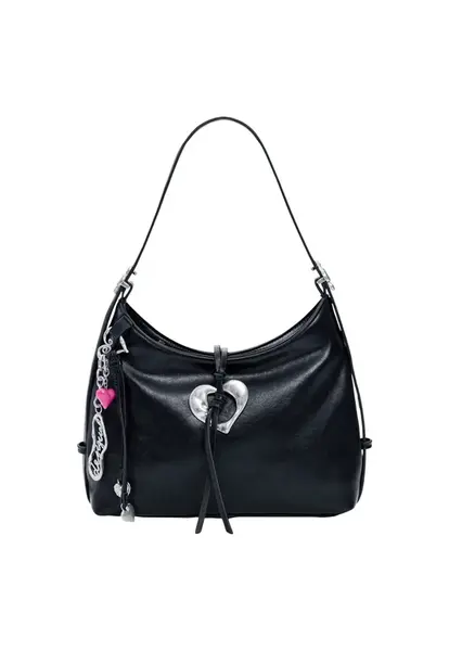 Desigual čierna kabelka s príveskom