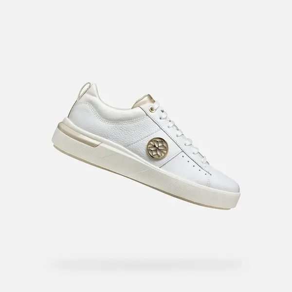 White women's sneakers Geox Dalyla - Women's