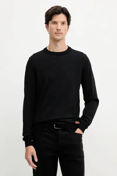 Vlněný svetr Trussardi pánský, černá barva, M0058000007N