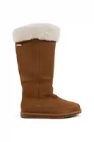 Semišové boty Emu Australia Georgi dámské, hnědá barva, na plochém podpatku, lehce zateplené, W13218