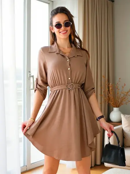 Resti Elegant women's knee-length dress