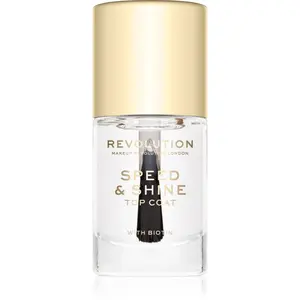 Revolution Speed & Shine rýchloschnúci lak na nechty priesvitný 10 ml