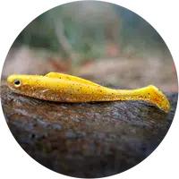 Redbass gumová nástraha ripper kicker yellow rgt - s 70 mm
