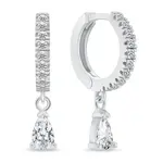 Brilio Silver Stříbrné kruhové náušnice s kubickými zirkony EA1171W