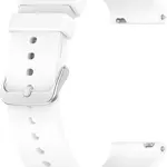 4wrist Univerzální silikonový řemínek se stříbrnou sponou 20 mm - White