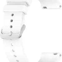 4wrist Univerzální silikonový řemínek se stříbrnou sponou 20 mm - White