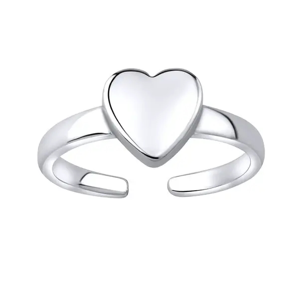 Silvego Stříbrný prsten na nohu se srdcem JJJTR1597