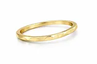 Troli Minimalistický pozlacený prsten s jemným designem Gold 49 mm