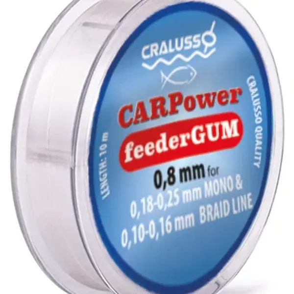 Cralusso feederová guma carpower feeder gum 10 m - 0,65 mm