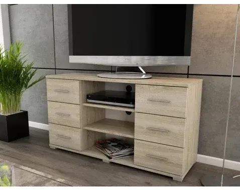 Vysoký TV stolík Oskar TV, dub sonoma, výška 65 cm%