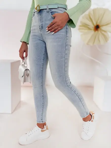 Dámske skinny rifle JENIVIA s motívom srdca