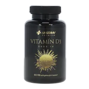 Vitamin D3 2000 IU UNIZDRAV, 80 + 10 kapslí zdarma