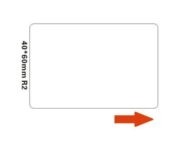 Niimbot A2A68651201, 40x60mm, 125ks, biele samolepiace štítky