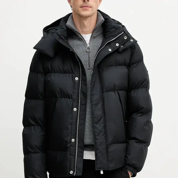 Bunda BOSS černá barva, zimní, oversize, 50551599