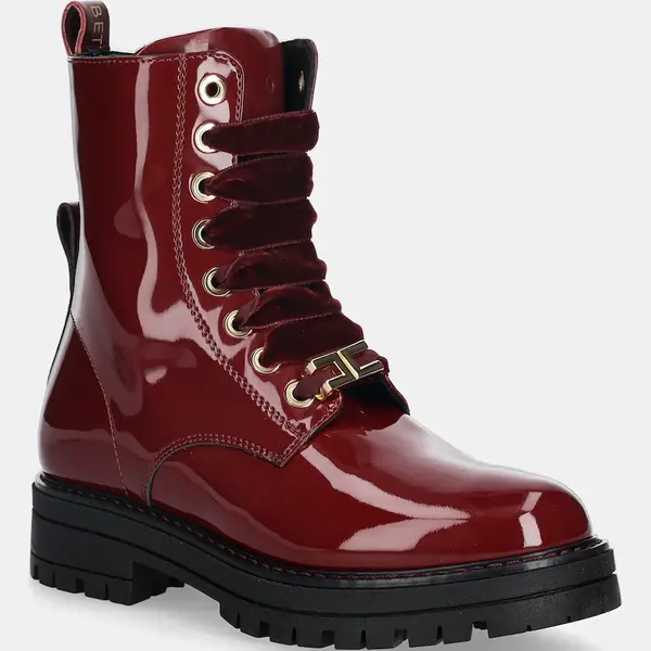 Dětské workery Elisabetta Franchi vínová barva, F4A5-E0414