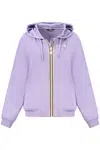 K-WAY WOMEN'S PURPLE ZIP-UP SWEATSHIRT