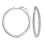 Silvego Stříbrné kruhové náušnice s unikátním zapínáním Karin JJJ0107