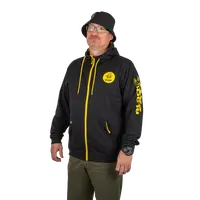 Black cat mikina black zipped hoody - l