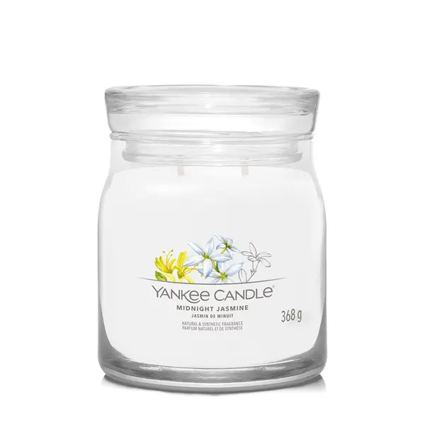 Yankee Candle Aromatická svíčka Signature sklo střední Midnight Jasmine 368 g