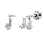 Silvego Stříbrné náušnice hudební noty Chopin SILVEGOB70579SEBD