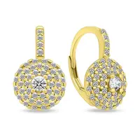 Brilio Silver Úchvatné pozlacené náušnice se zirkony EA12Y