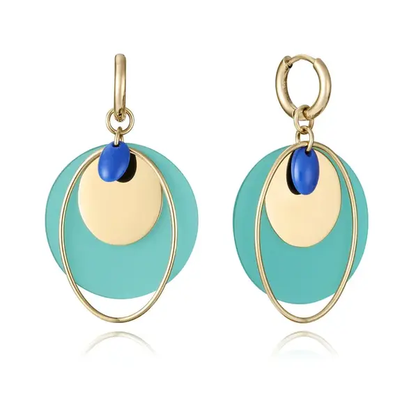 Viceroy Pozlacené náušnice kruhy 2v1 Chic 14150E01016