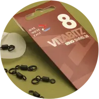 One more cast obratlík s kroužkem vitabitz ring swivels 8 ks velikost 8