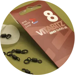 One more cast obratlík s kroužkem vitabitz ring swivels 8 ks velikost 8