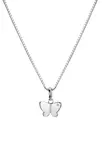 Hot Diamonds Půvabný stříbrný náhrdelník s motýlkem Flutter DP911 (řetízek, přívěsek)