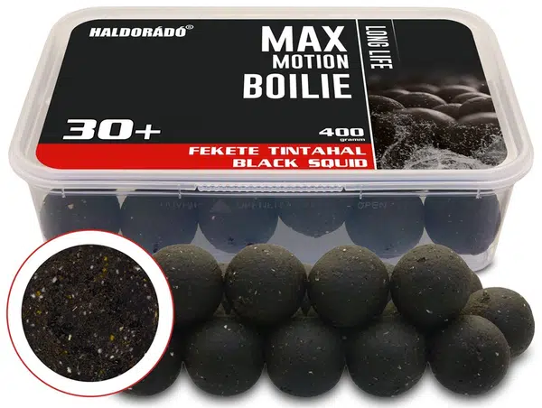 Haldorádó boilies max motion long life černá chobotnice - 400 g 30 mm