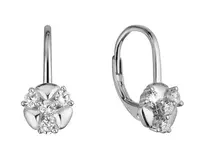 Evolution Group - Pavona Stříbrné visací náušnice s čirými zirkony 11508.1 crystal