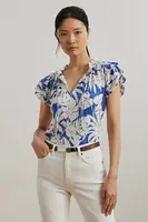 Ľanová blúzka Lauren Ralph Lauren