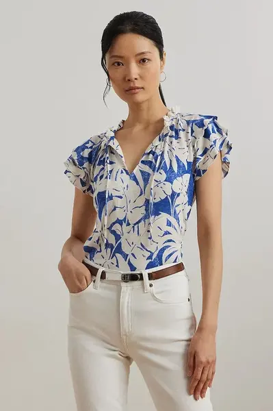 Ľanová blúzka Lauren Ralph Lauren