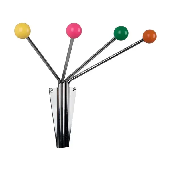 Nástenný vešiak na oblečenie Present Time Neptune Small Chrome