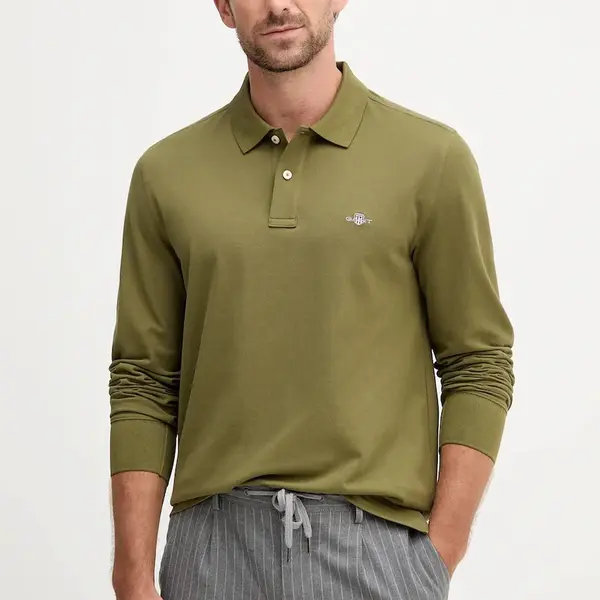 Bavlnené tričko s dlhým rukávom Gant